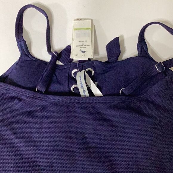 New. Tommy Bahama navy lace front swimsuit. - Picture 10 of 12